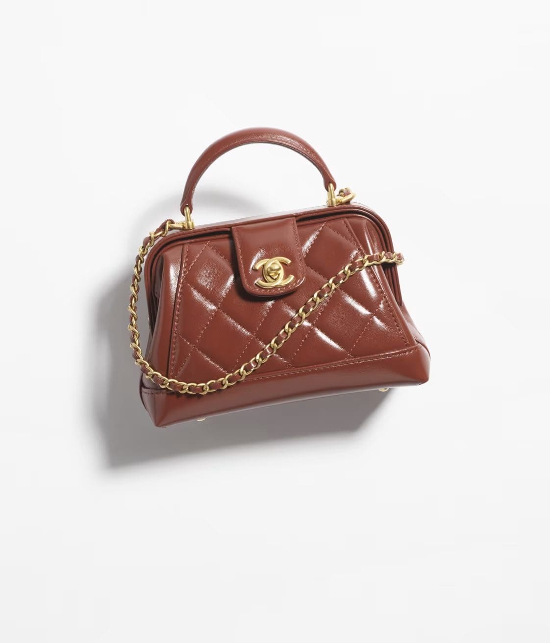 Chanel Polished Lambskin & Gold-Tone Metal Brown